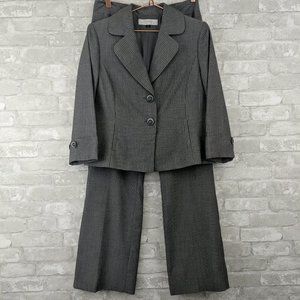 Tahari 2 Piece Grey Pinstriped Suit